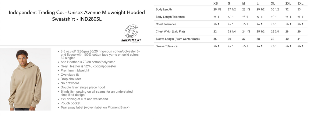 Midweight Hooded Sweatshirt